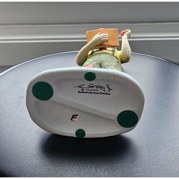 Vintage Emmett Kelly Jr. (EKJ) Porcelain Clown by Flambro: Teacher w/base - Picture 5 of 5